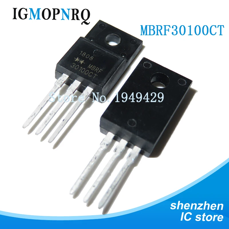 10 шт. MBR30100 TO-220 MBR30100CT TO-220F MBRF30100CT 600V 13A Новый оригинал | Электронные компоненты и