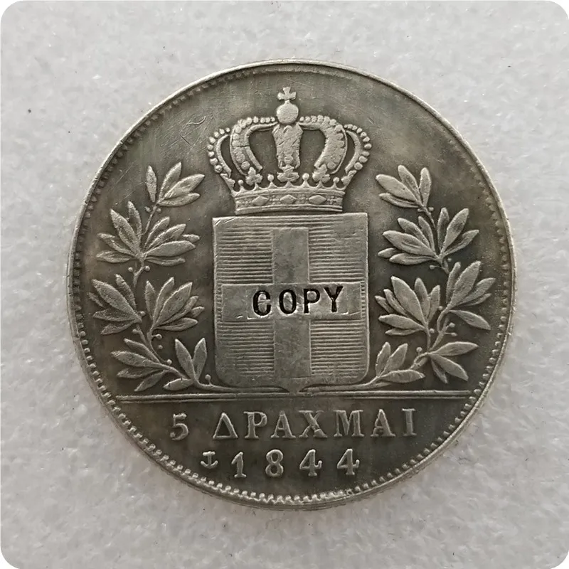 1844 1833.1844.1845.1846 греческий 5 драхмаи копия монет памятные монеты-копии монет медаль коллекционные монеты - Color: 1844