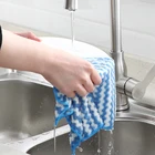 Кухонное полотенце, Коралловая ткань, супервпитывающая утолщенная двухслойная салфетка для мытья, тряпка без масла, мягкая тряпка, полосатая салфетка для посуды s