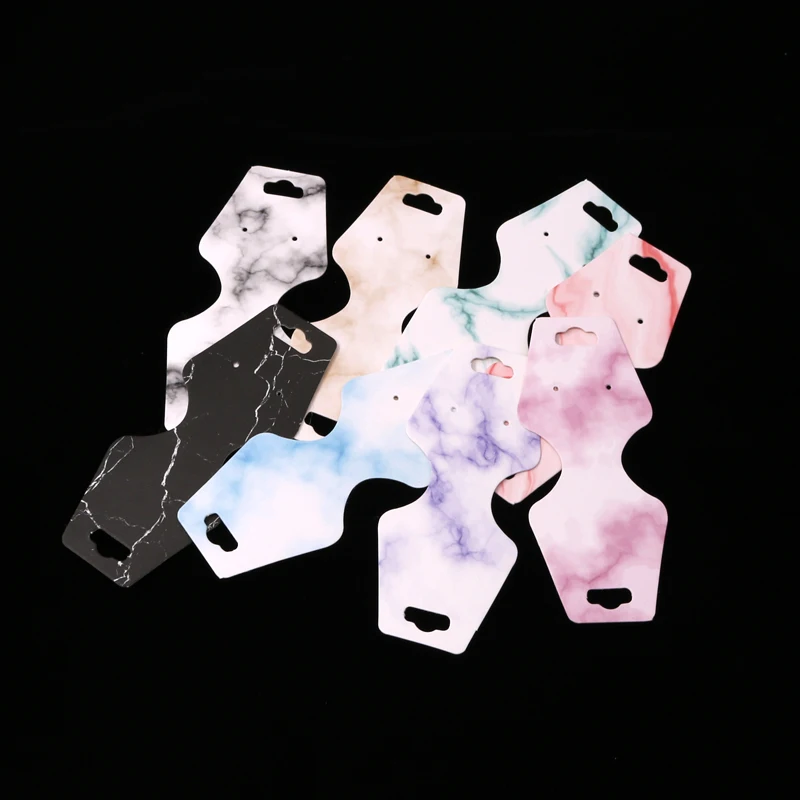 50 шт./лот мраморные узоры серьги ожерелье карточка 350 г/кв. М эластичная лента