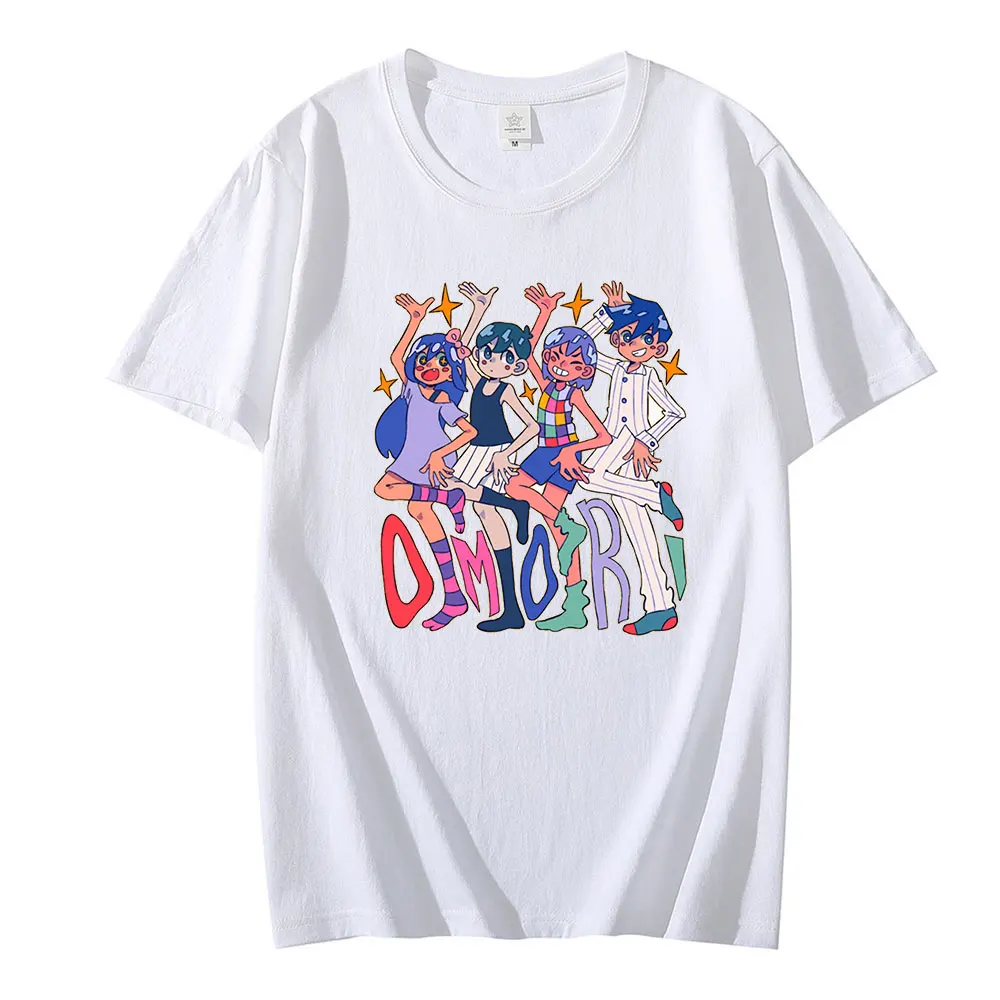 Футболка Omori из 100% чистого хлопка игра ролевая Аниме Omocat видеоигра для подростков
