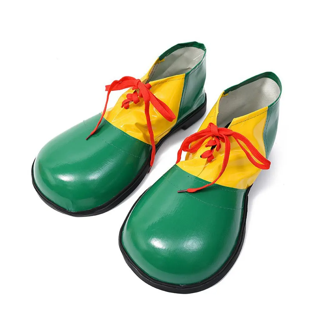 

Halloween Supplies Clown Props Costume Leather Clown Shoes PVC Clown Shoes Festival Funny Clown Shoes