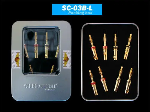 

8pcs yarbo Pure copper gold-plated speaker wire banana plug