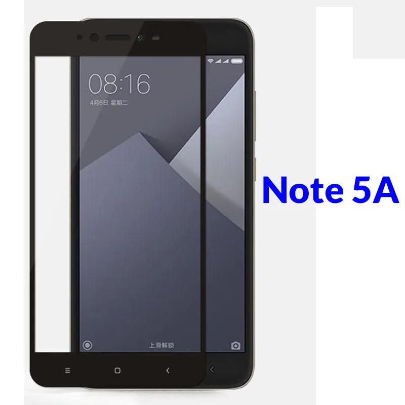 Защитное стекло с полным покрытием для Redmi Note 5A Prime закаленное Xiaomi Pro Note5a защита