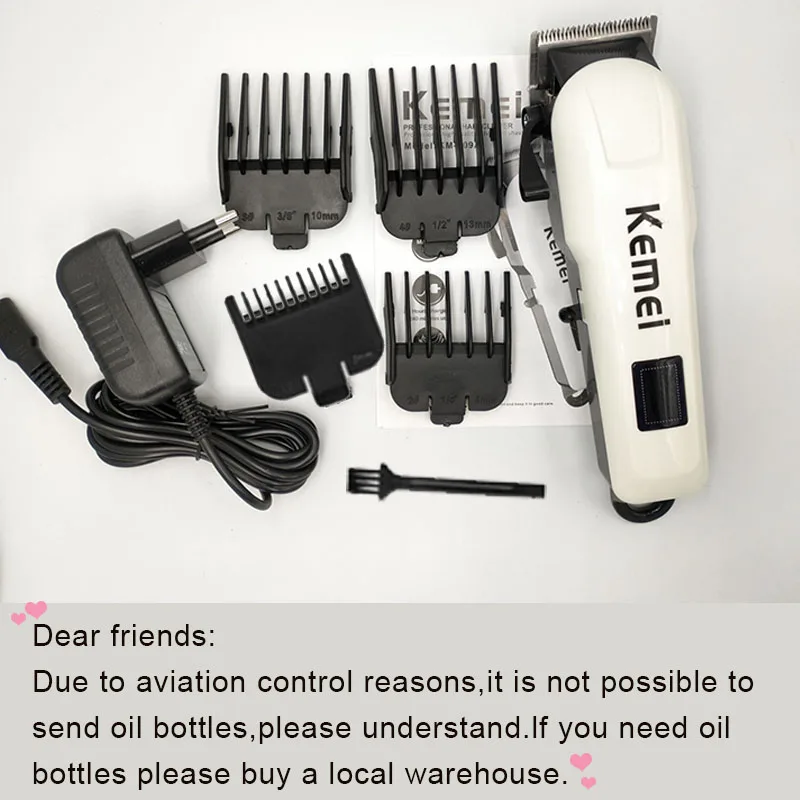 

Kemei Electric Hair cutting machine Hair Clipper trimmer for men professional barber cordless rechargeable mower hair cutter 3