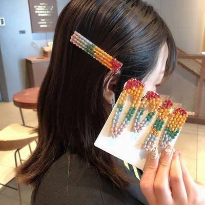 Заколка для волос ярких цветов набор из кристаллов девочек женская заколка Arcylic