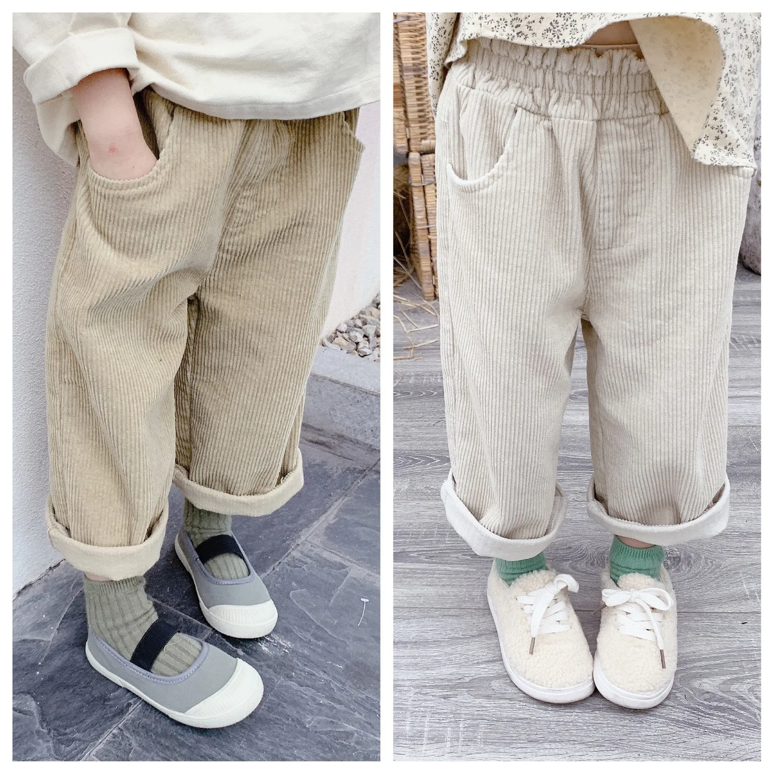 

Toddler Girls Pants 2020 Autumn New Casual Korean Corduroy Harem Pants for Girl Kids Children's High Quality Trousers