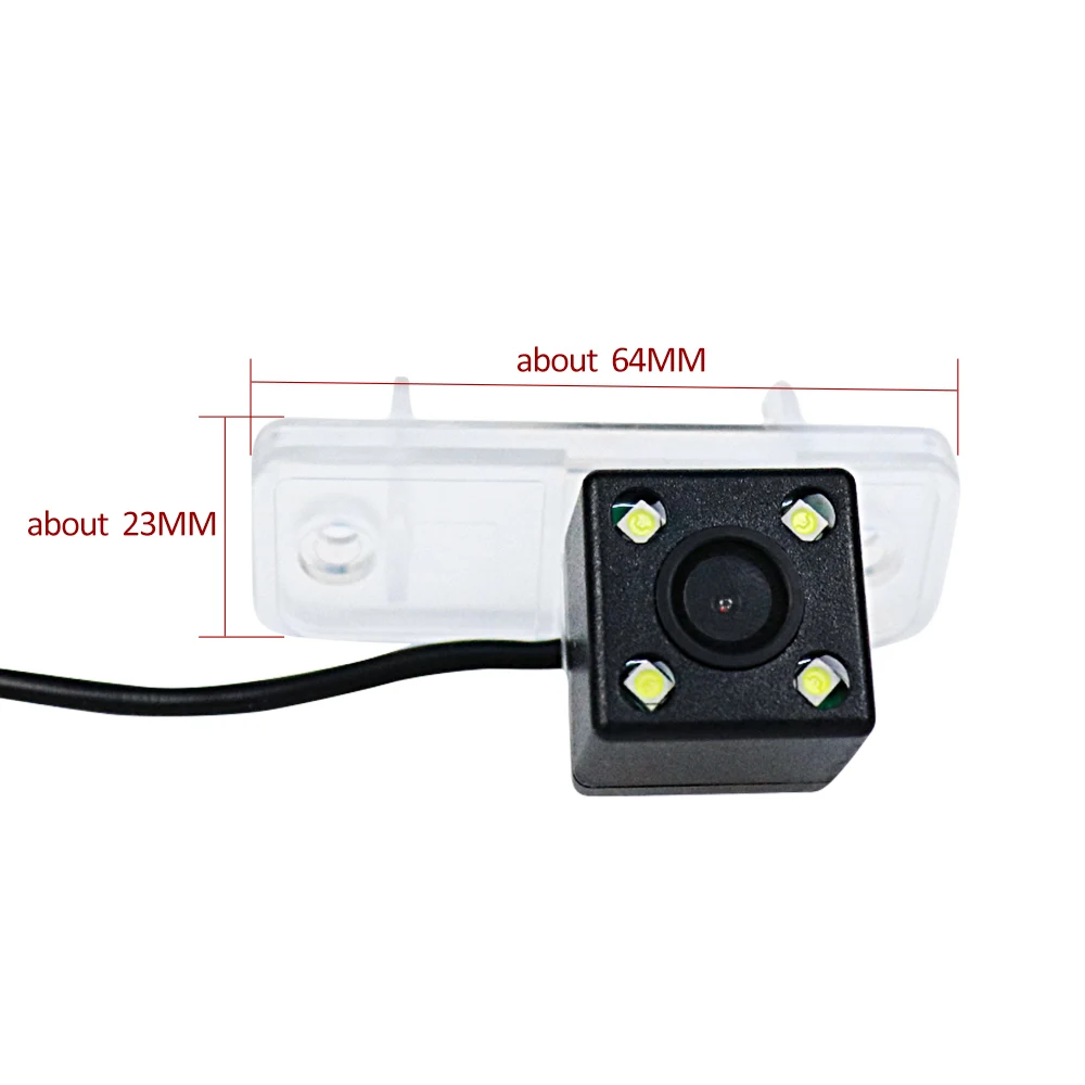 Wireless Car CCD Rear Camera Fisheye 4 8 12 Led Dynamic trajectory For Mercedes Benz Clk W209 W203 W219 E-Class W211 2002-2008 | Автомобили