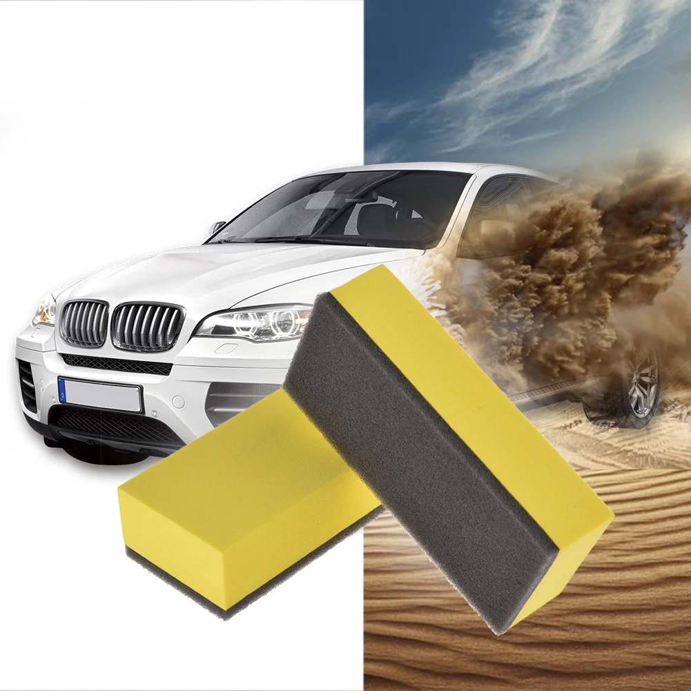 

5pcs Car Wash Foam Lacquer Coating Sponges Car Maintenance Waxing Sponge for Glass Ceramic Coating Applicator Car Cleaning