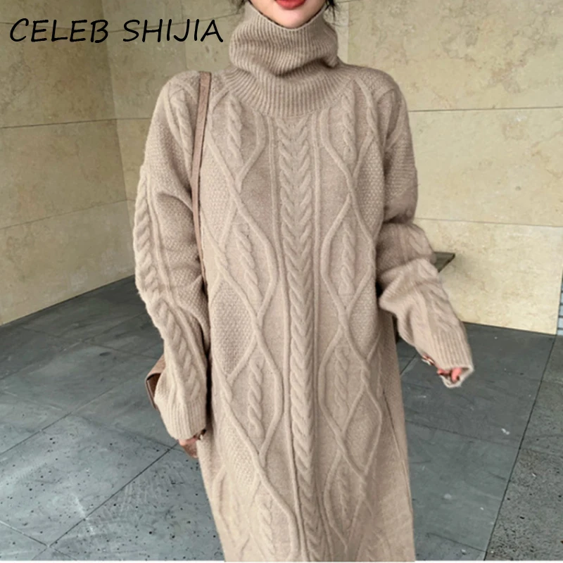 Женское трикотажное платье-джемпер Длинное свободное платье цвета хаки с