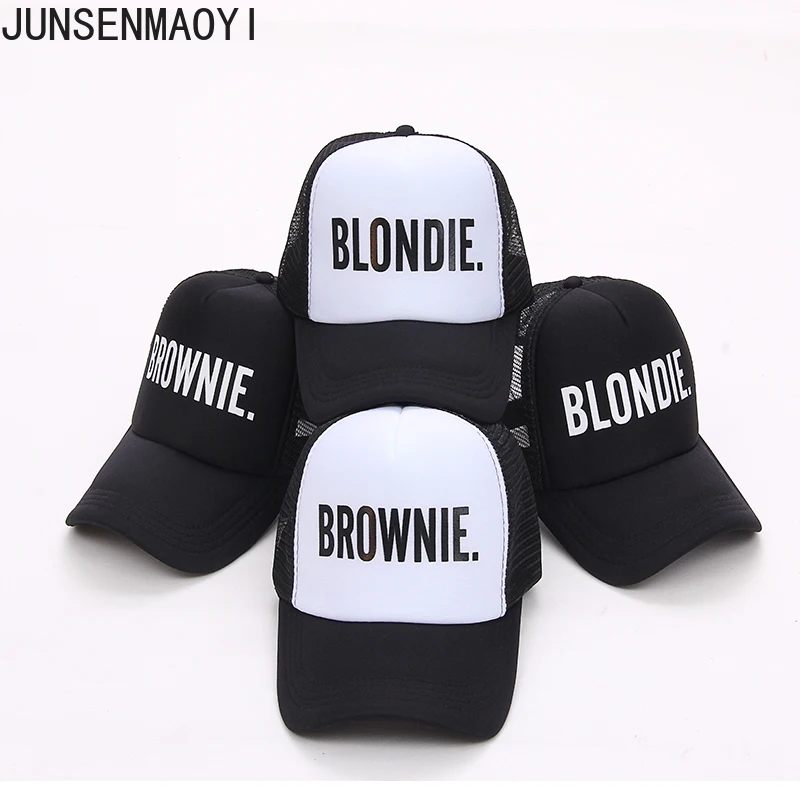 BLONDIE BROWNIE Baseball caps Trucker Mesh cap Women Gift For Girlfriends Caps Bill Snapback Sun Hat Gorras Adjustable Caps