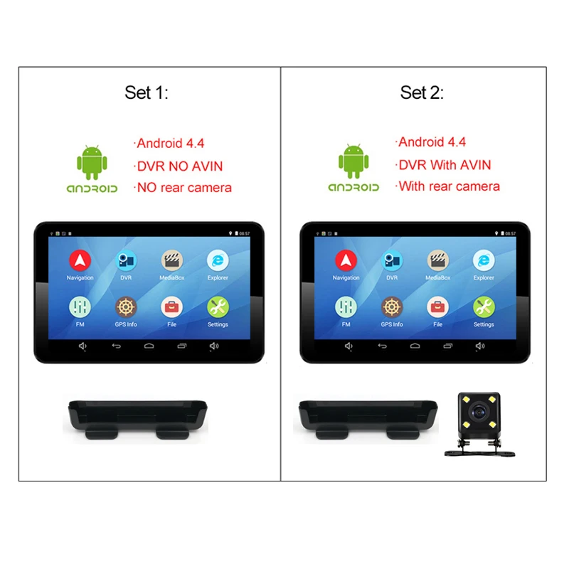 Anfilite 7 дюймов Android автомобильный GPS навигации автомобиля DVR Камера