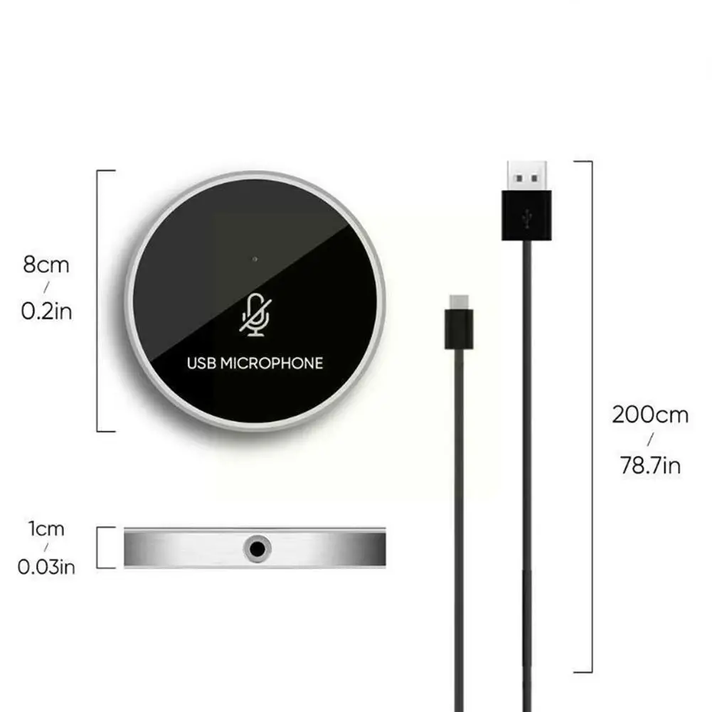 

USB Omni-directional Micrphone Audio Pickup Conference Sensor Mute Button N5G4