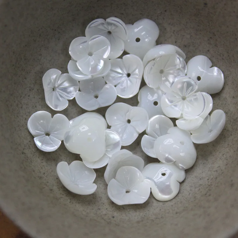 5 шт./пакет натуральным перламутром три лепестка Чаша Цветок Тора бусины