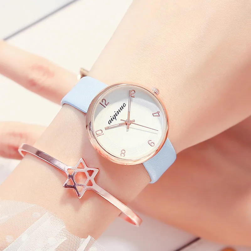 2019 модные простые часы для женщин и девушек кварцевые креативные повседневные