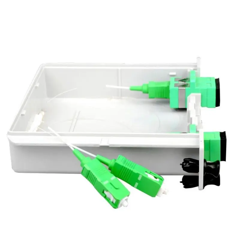 SC APC PLC 1X2 FTTH Insertion type Fiber Optic Splitter Optical Coupler SC cassette-type 1X2 gpon optical splitter