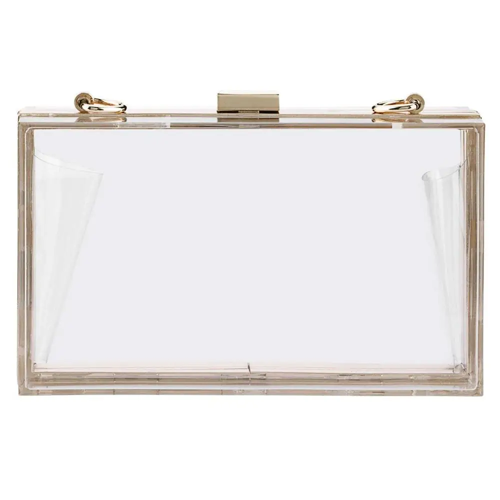 Милый прозрачный кошелек сумка акриловая прямоугольная Сумочка для