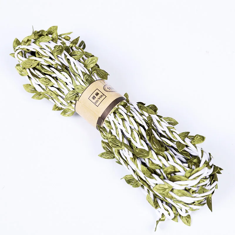 10 ярдов имитация листьев плетение пеньковая веревка DIY Свадьба День рождения