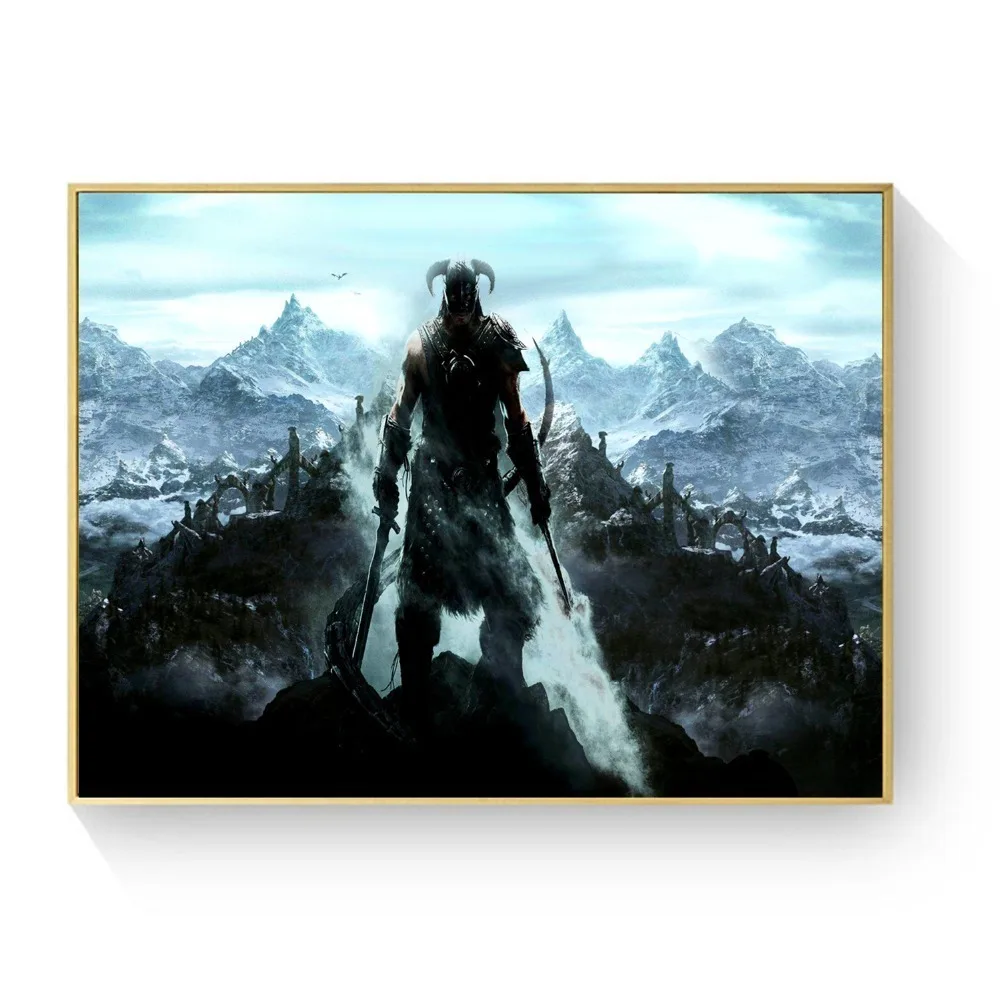 Картина с изображением игры The Skyrim Elder Scrolls холст постеры и принты для гостиной