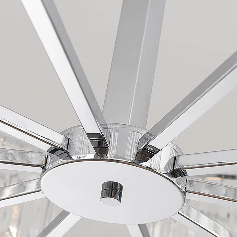 Новая Современная хрустальная люстра для гостиной роскошная хромированная