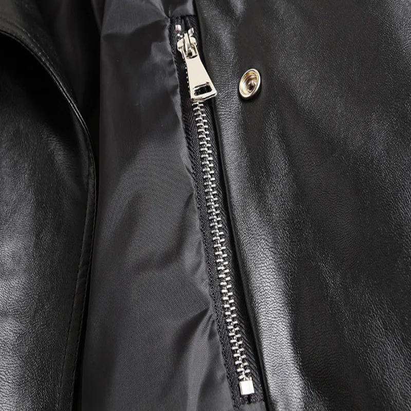 Для мужчин новый череп мотоциклетная кожаная куртка с несколькими