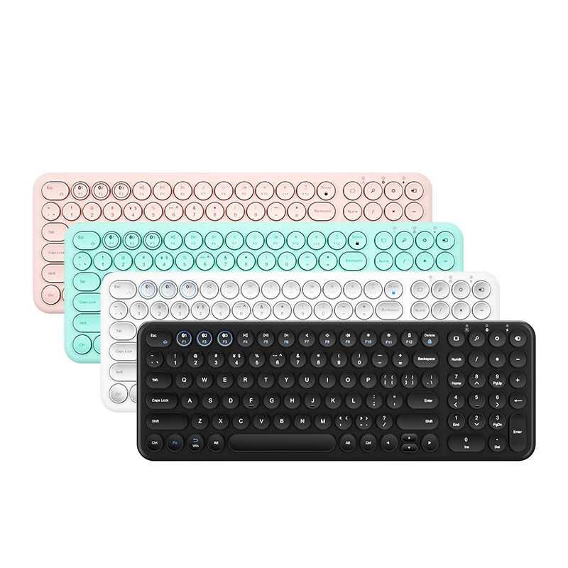 

Bluetooth Silent Mini Gaming Keyboard Dual Mode Mouse Combo Round Button Magic Wireless Keyboard Mouse Kit For iPad iPhone