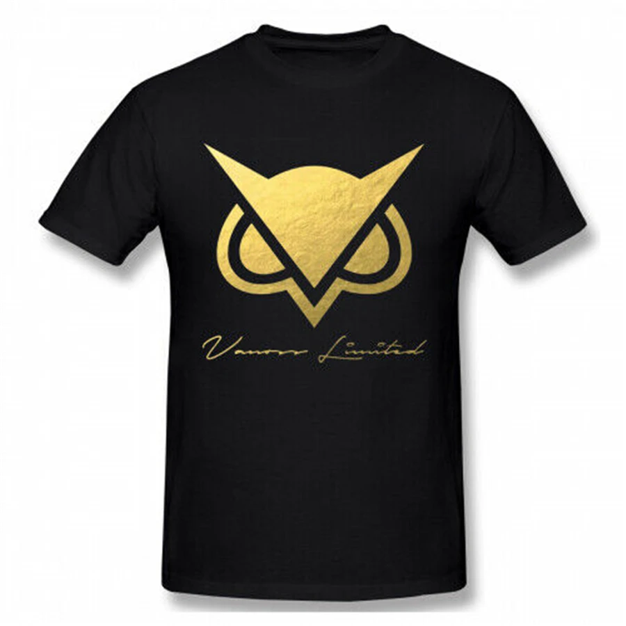 Мужская футболка с логотипом Vanoss Gaming Gold Owl Повседневная хлопковая
