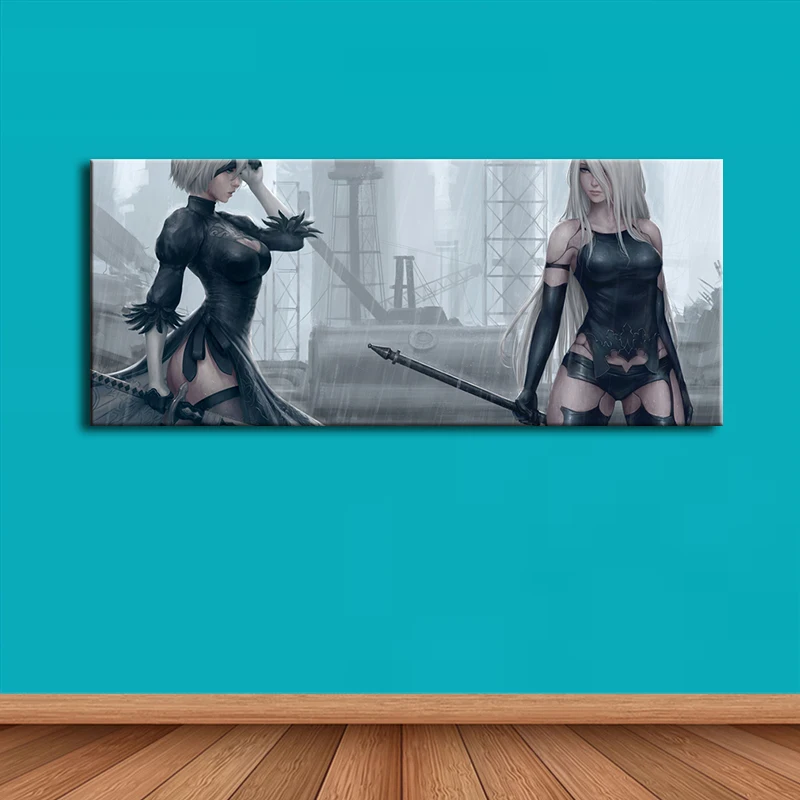 Печать Искусство NieR Automata Сексуальная A2 и 2B печать плакат йерха на холсте живопись