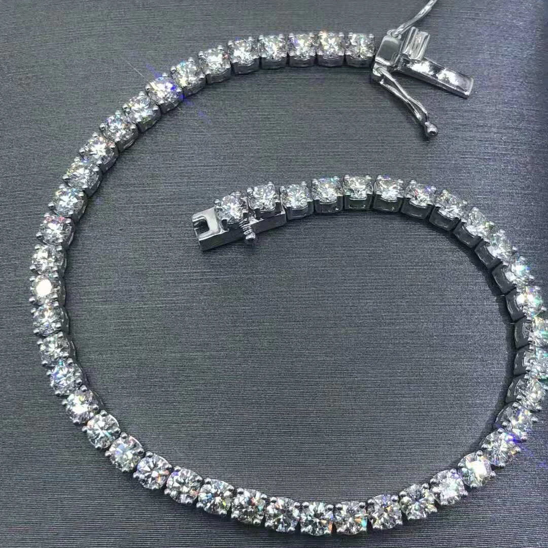 

P&Y 925 Silver 3mm GRA Certificated Moissanite Diamond Tennis Bracelet