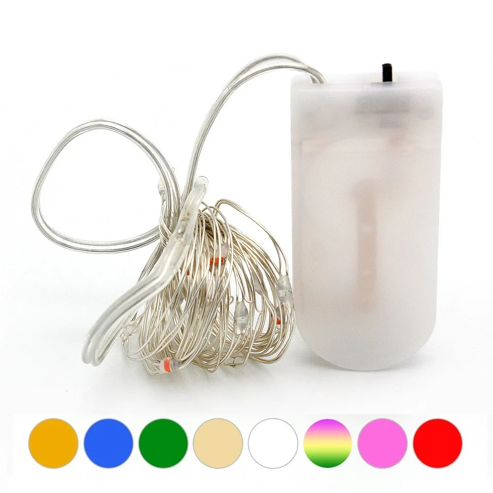 Светодиодная гирлянда из медной проволоки 6 шт. 2 м 3 5 праздничное освещение