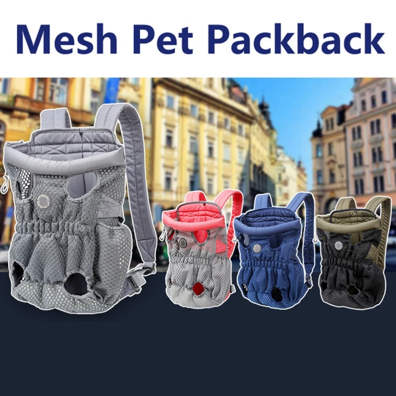 

Pets Backpacks Outdoor Travel Bag Small And Medium Dogs Cats Double Shoulder Bag Front Chest Backpack Legs Out Front Carrier