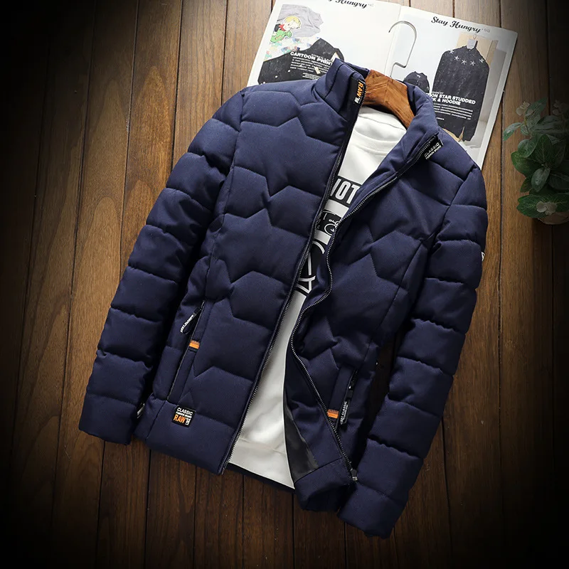 

Coats Winter Men Jacket 2020 Men's New Casual Thicken Warm Cotton Jacket Slim Clothes Youth Soild Jacket Men's Wear