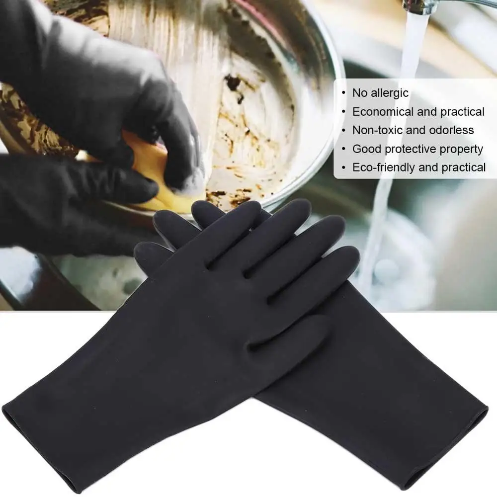 Комплект из 2 предметов черный волос резиновые перчатки техник прочные