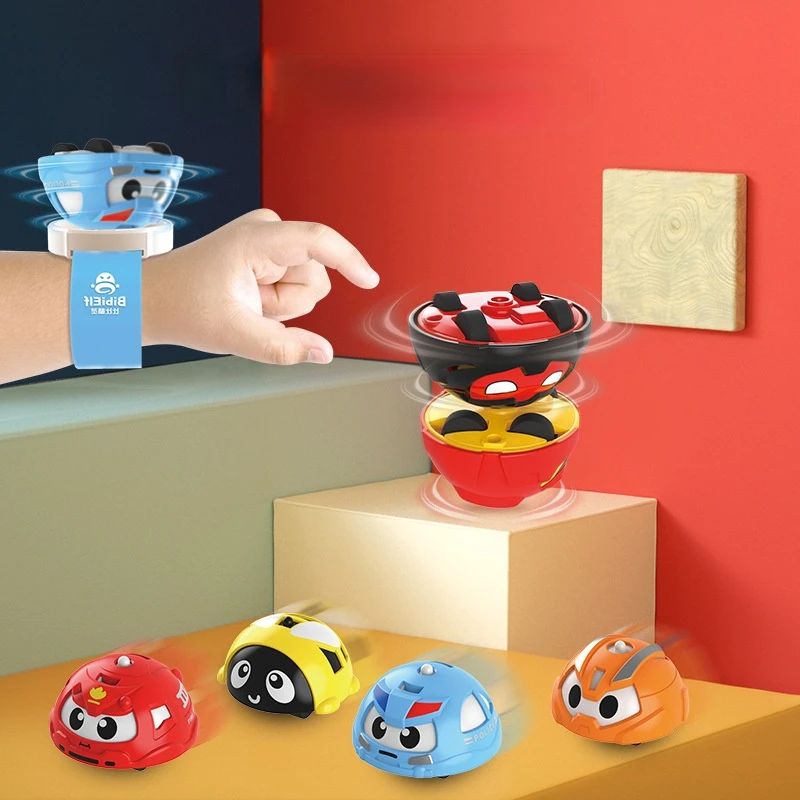 

Mini Magic Stunt Watch Inertial Q Car Rotating Funny Fingertip Gyro Battle Toy Anti Stress Children Fidget Spinner Stress Toy