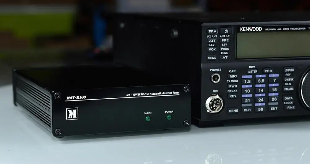 Последняя версия 3 M-54 MHz HF MAT-K100 HF-SSB автоматический антенный тюнер Автомобильный тюнер радиоприемник 120W для Kenwood радио