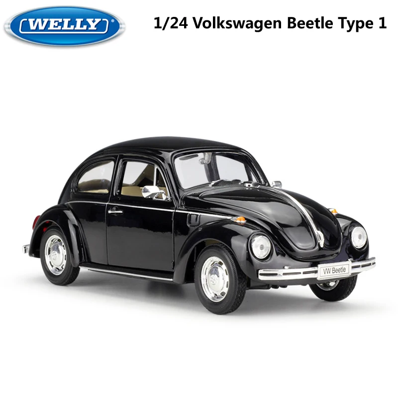 Модель автомобиля Volkswagen Beetle тип 1 из металлического сплава 1:24|Наземный транспорт|