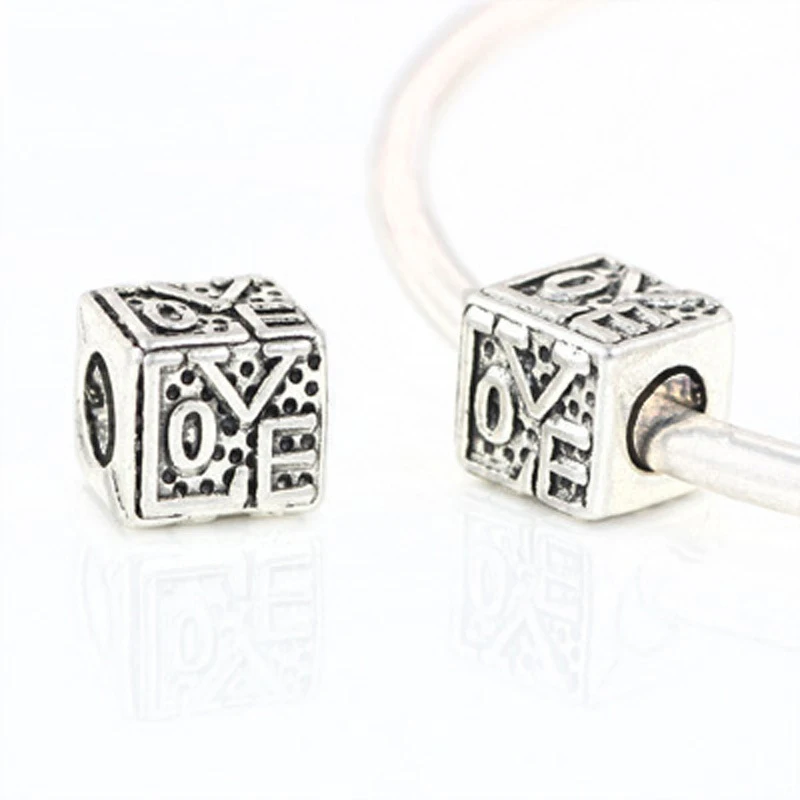 Модный винтажный панк браслет с маленькими буквами Love Bead оригинальный панский