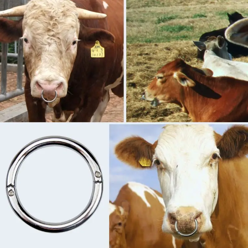 Крупного рогатого скота Bull нос кольцо крупного носа коровы тяги зажим для