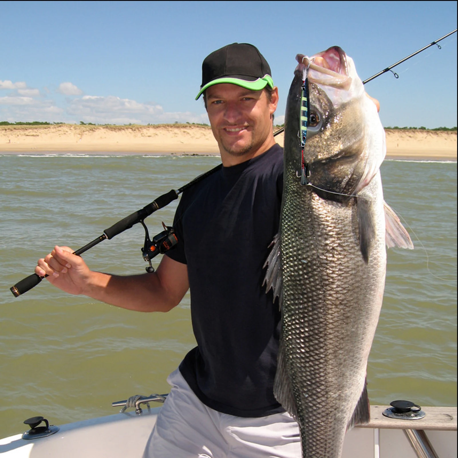 

Fishing Pesca Long Metal Jig Fishing Lure Slow Cast Jigging Spoon 25G 40G 60G 80G Artificial Shore Lead Metal Bait Sea Tackle