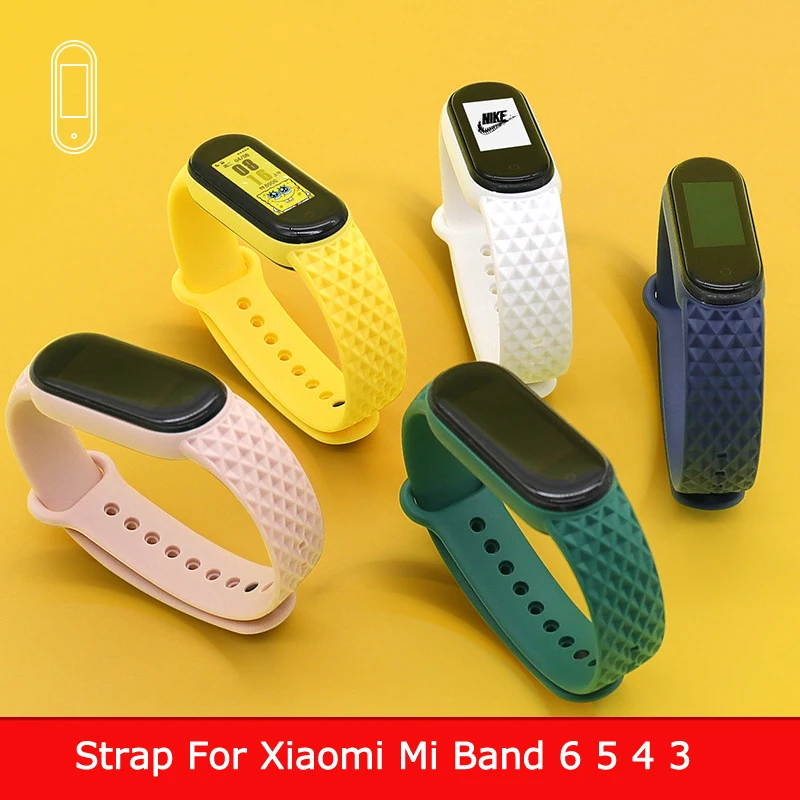 Ремешок для Xiaomi Mi Band 5 mi band 6 силиконовый сменный Браслет Mi5 miband 4 3 спортивные