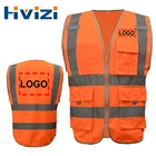 Светоотражающий Жилет для взрослых мужчин и женщин, защитное пальто, рабочая одежда оранжевого цвета