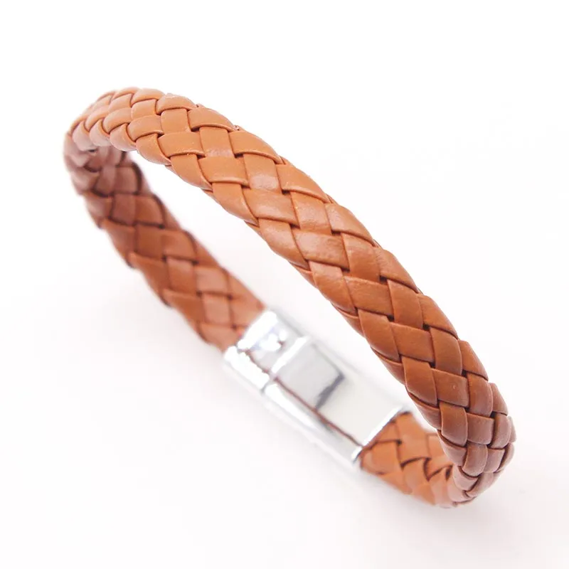Ограниченная серия Pulseira Masculina Pulseira Feminina 21 см плетеные браслеты из искусственной кожи для браслетов и браслетов Модные мужские ювелирные изделия