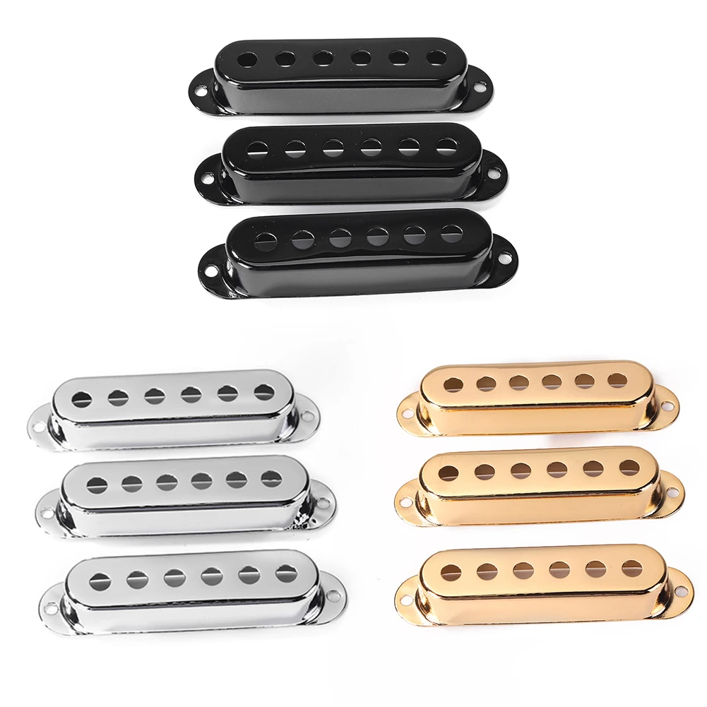 

3pcs 48/50/52mm 6-Hole Brass Guitar Single Pickup Covers for ST SQ Guitar
