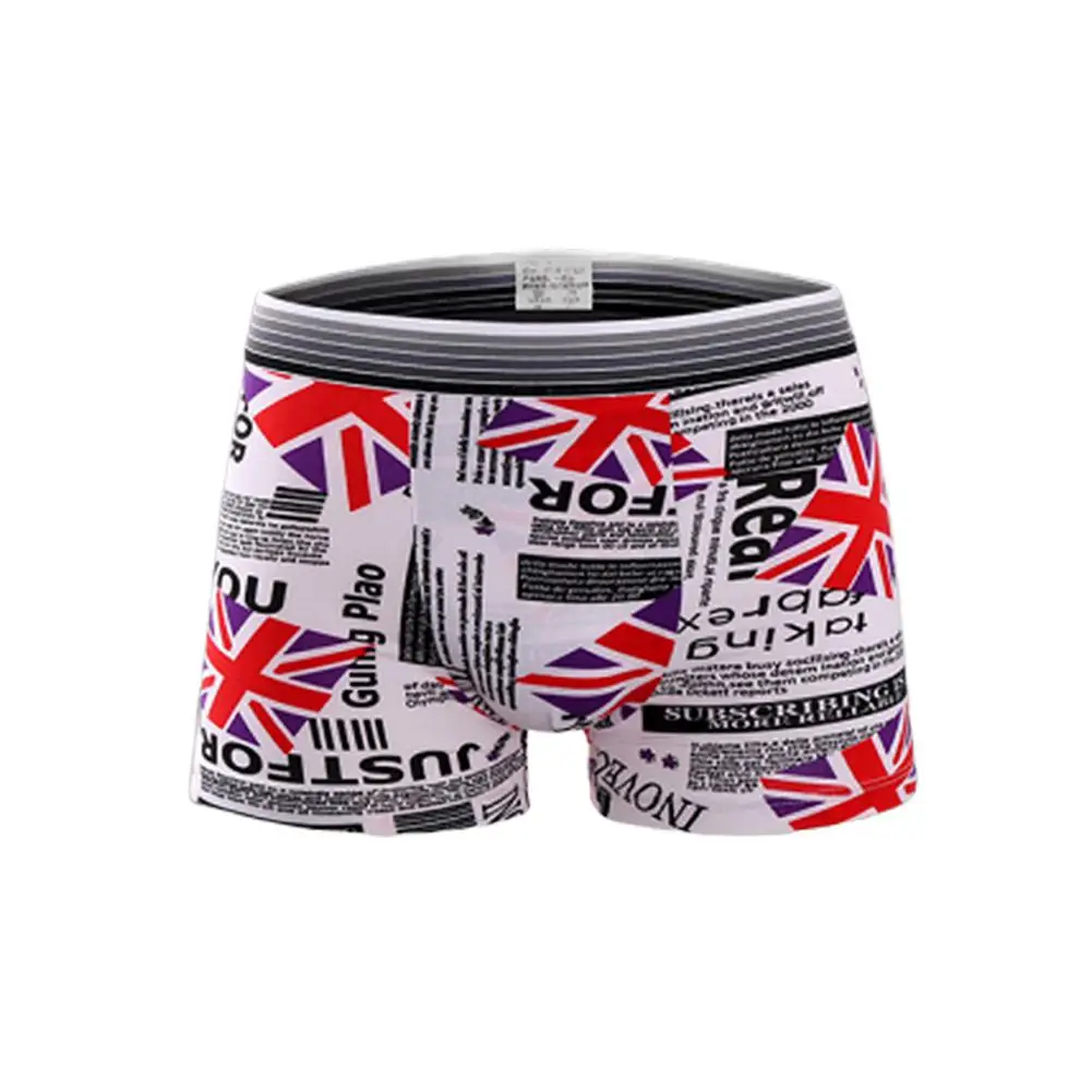 DSstyles мужские Модные эластичные трусы-боксеры с принтом подчеркивающие