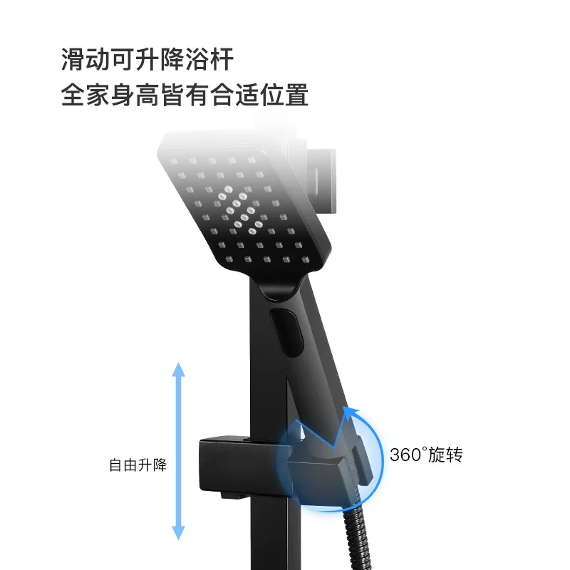 Смеситель для душа термостатический черный AT7 | Строительство и ремонт