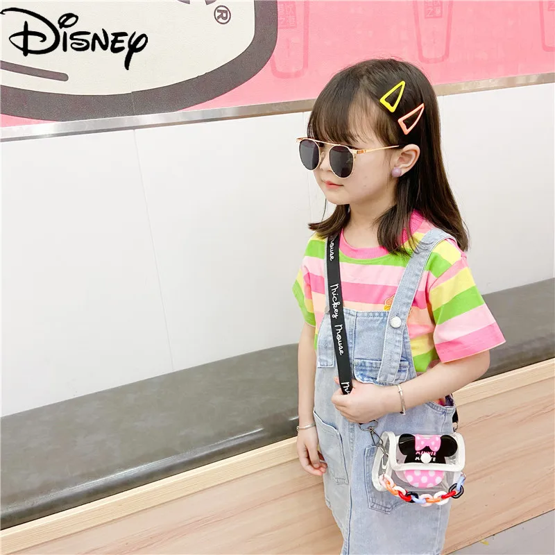 

Disney Children's Fashion Trend 2021 New Bag Cartoon Cute Transparent Printing Pattern Casual One-shoulder Diagonal Bag Handbag