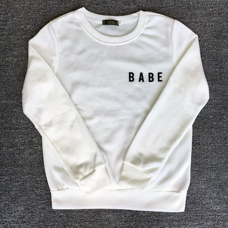 Babe Hoodies Sweatshirts EuropeTops 2022 Women Casual Kawaii Harajuku Kpop Sweat Punk For Girls Clothing Korean