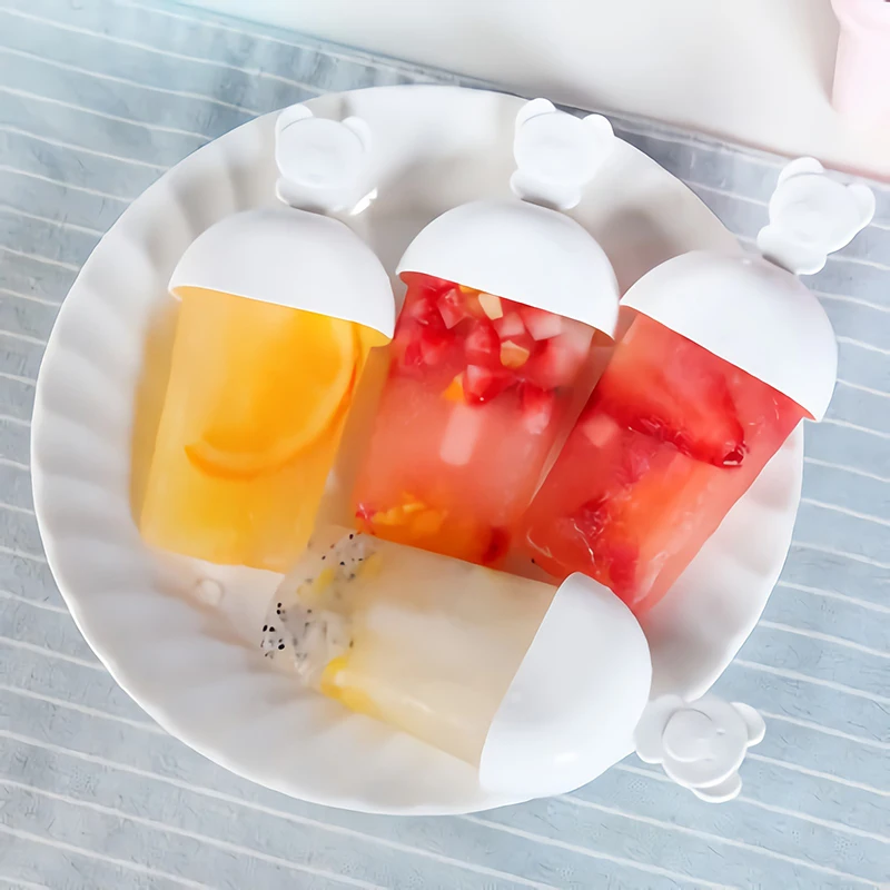 Формочка для мороженого сделай сам четыре маленьких медвежьих кубика вкусного