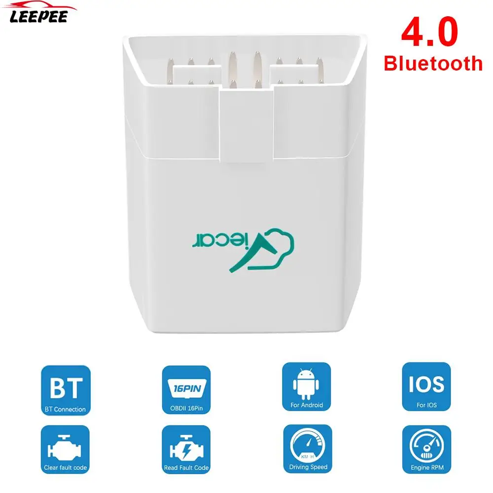 

OBDII сканер для Android/IOS Bluetooth 4,0 Viecar ELM 327 V1.5 OBD2 Оригинальный Автомобильный диагностический инструмент считыватель кодов