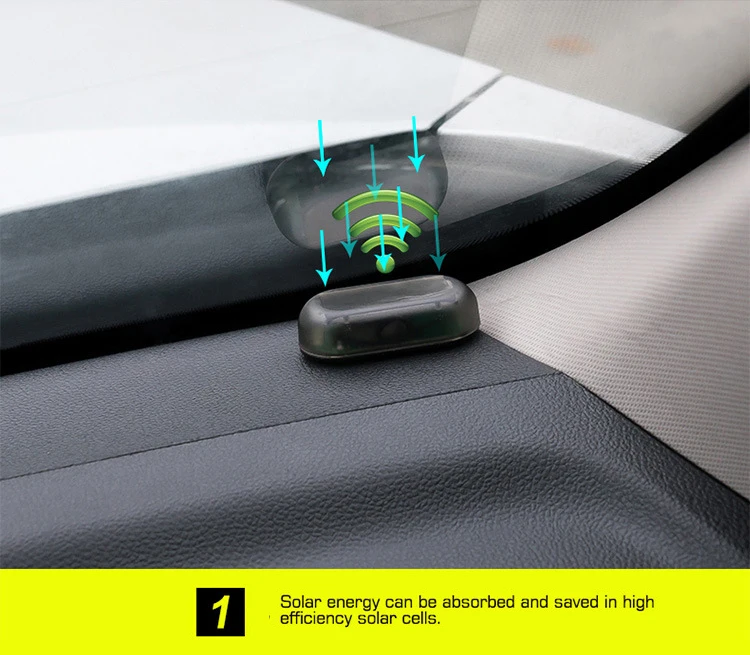 Поддельный Автомобильный Фонарь безопасности на солнечной батарее муляж